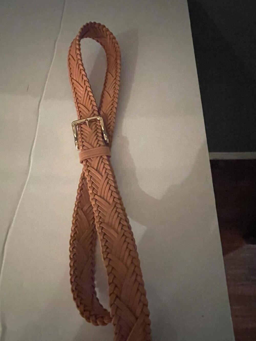 J. CREW Woven Light Tan leather belt - never worn - Picture 2 of 3